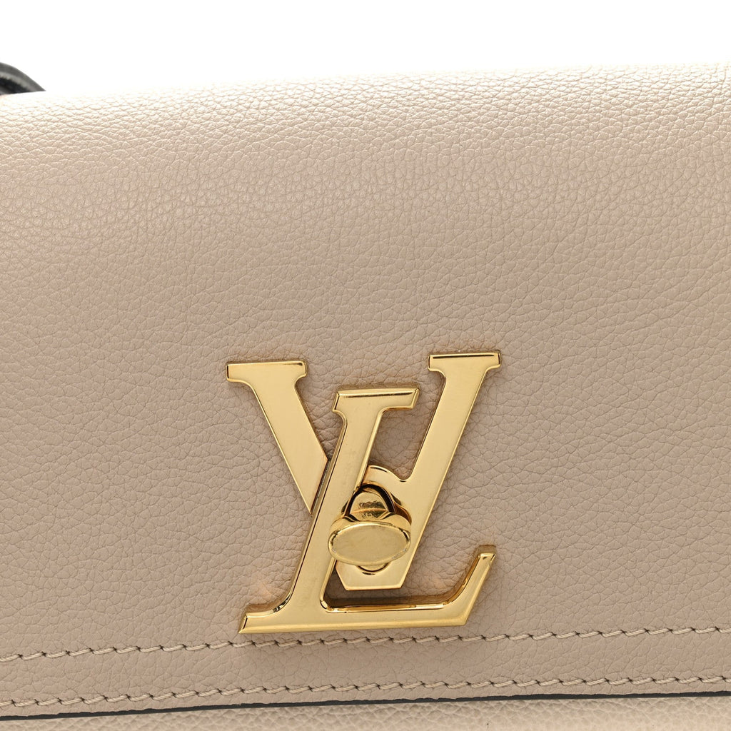 Grained Calfskin Lockme Tender Greige