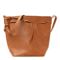 Vegetable Tanned Calfskin Bucket Bag Cammello Royal