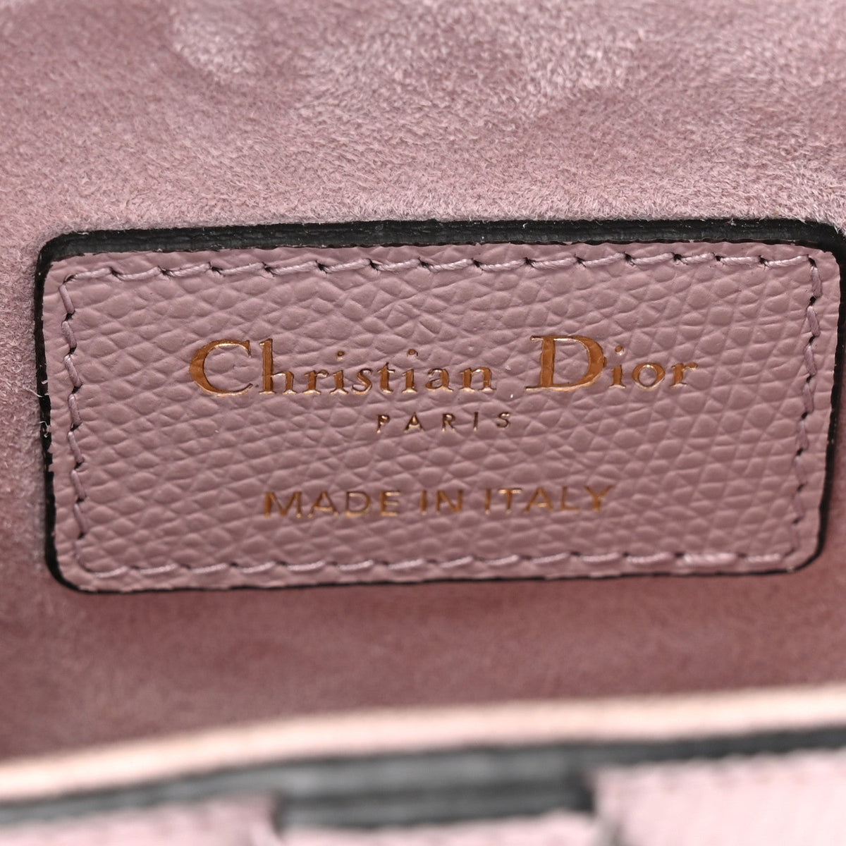 Grained Calfskin Mini Saddle Bag Light Pink
