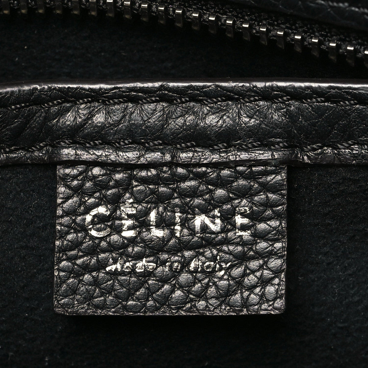 Pebbled Calfskin Nano Luggage Black