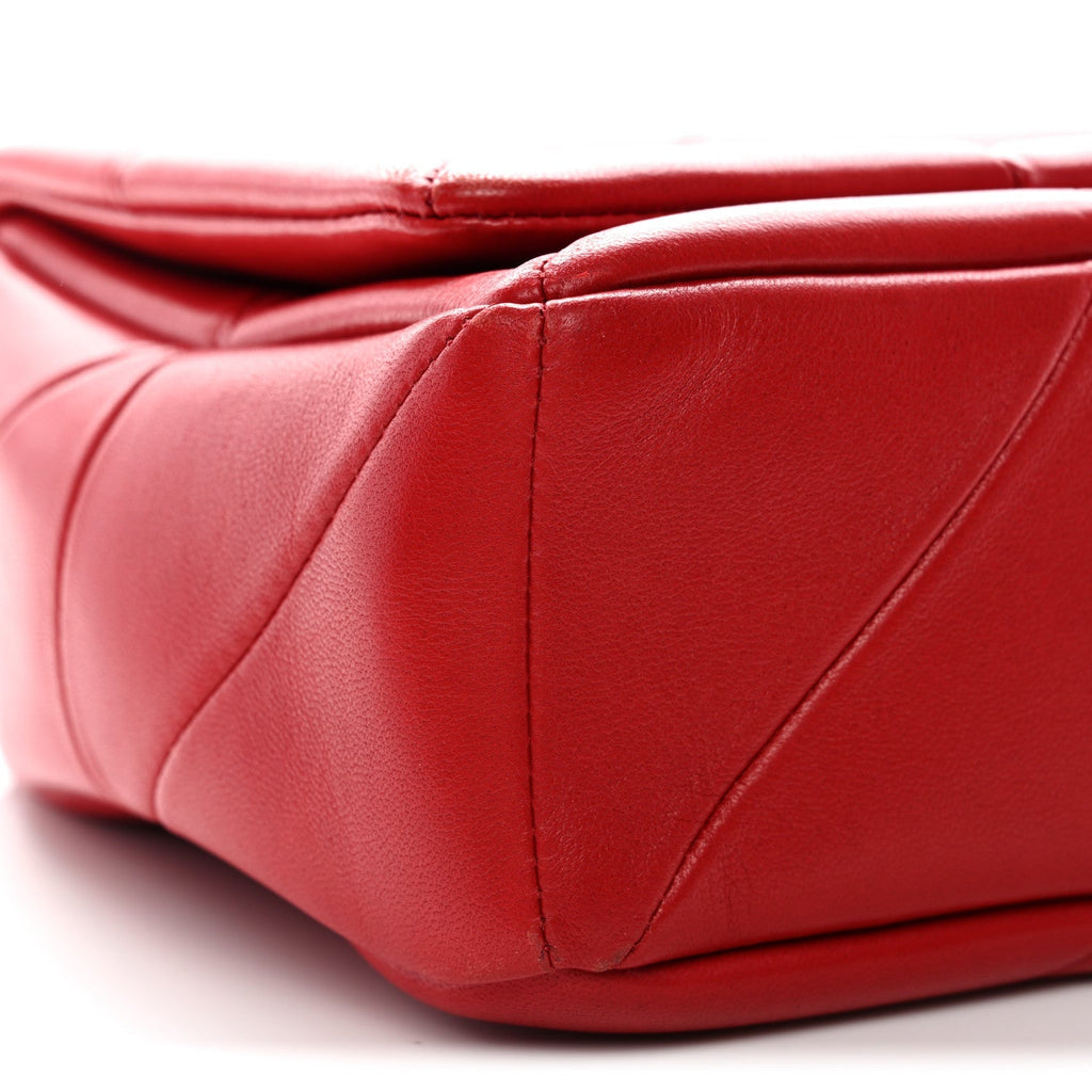 Lambskin Patchwork Monogram Medium Jamie Red
