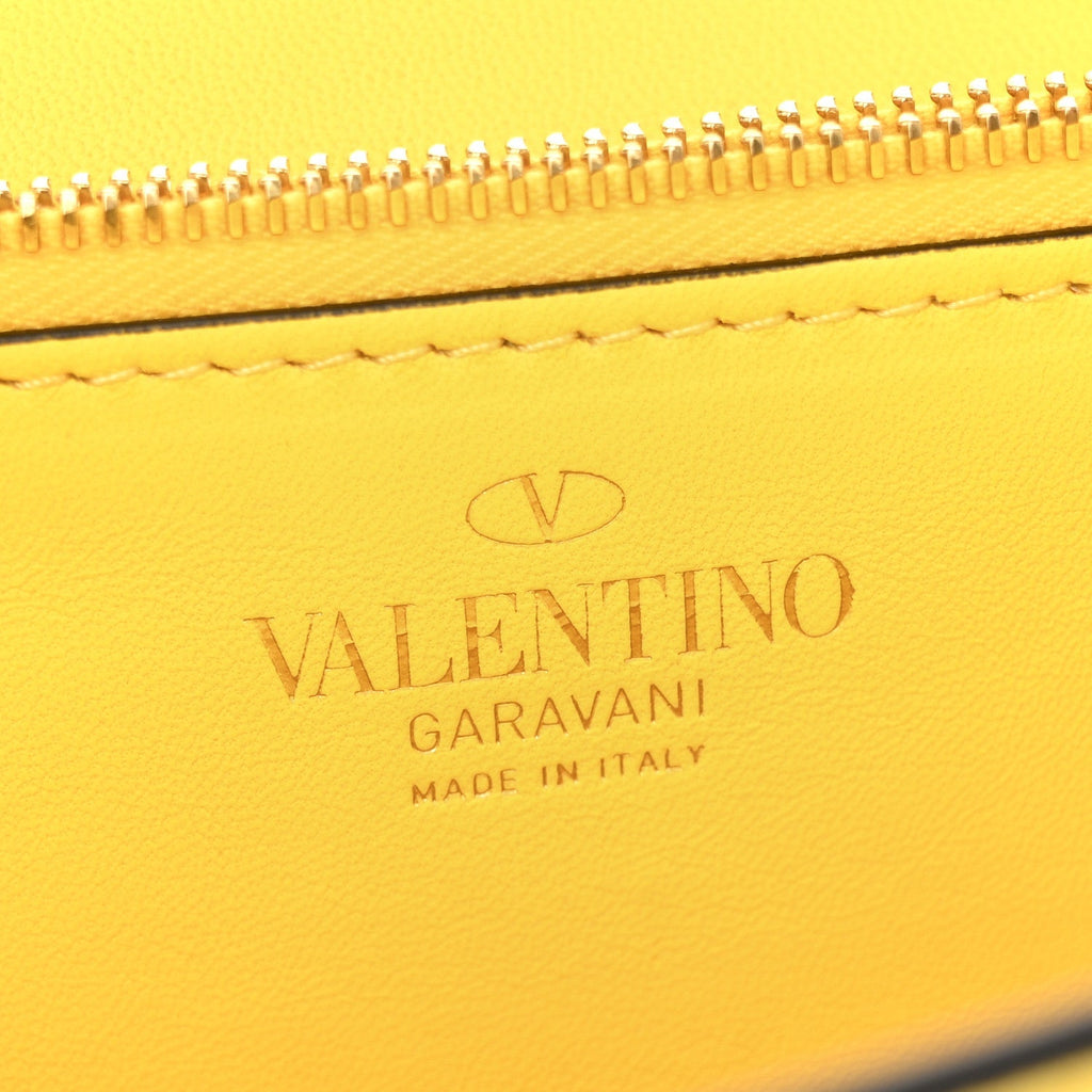 Nappa Stud Sign Shoulder Bag Bright Lemon
