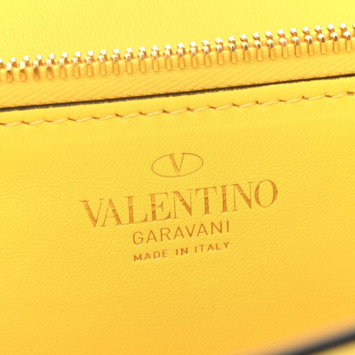 Nappa Stud Sign Shoulder Bag Bright Lemon