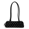 Nubuck Studded Small Le Teckel Bag  Black