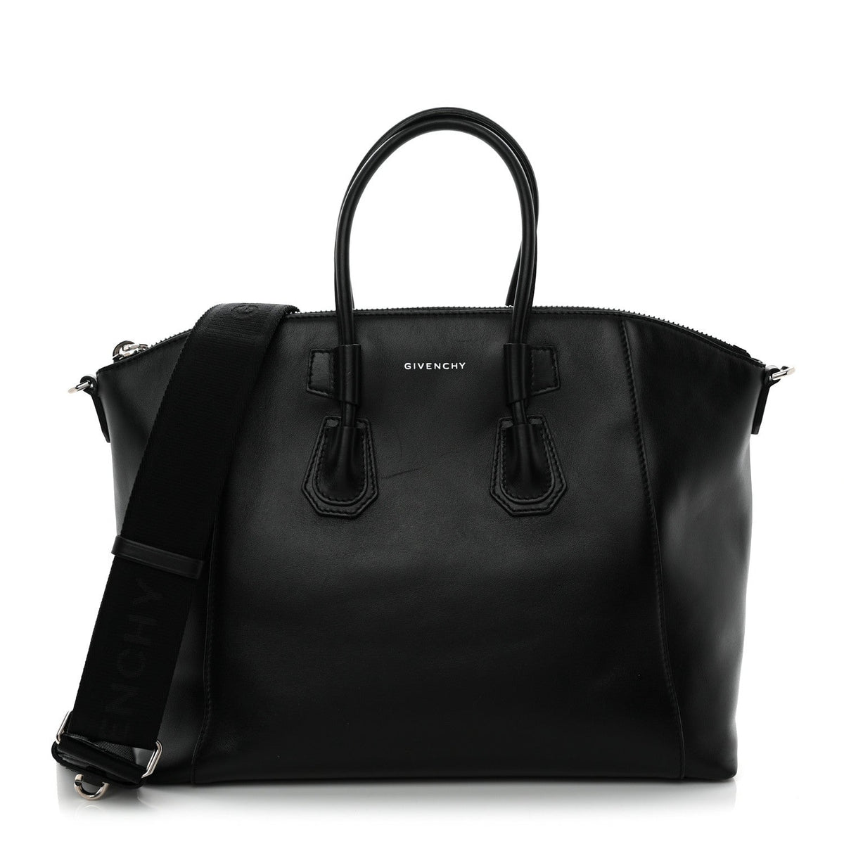 Box Calfskin Small Antigona Sport Top Handle Bag  Black