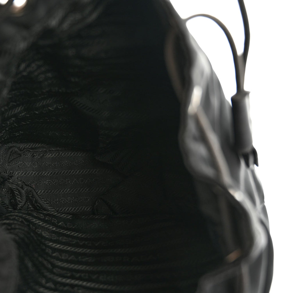 Tessuto Nylon Vela Chain Backpack Black