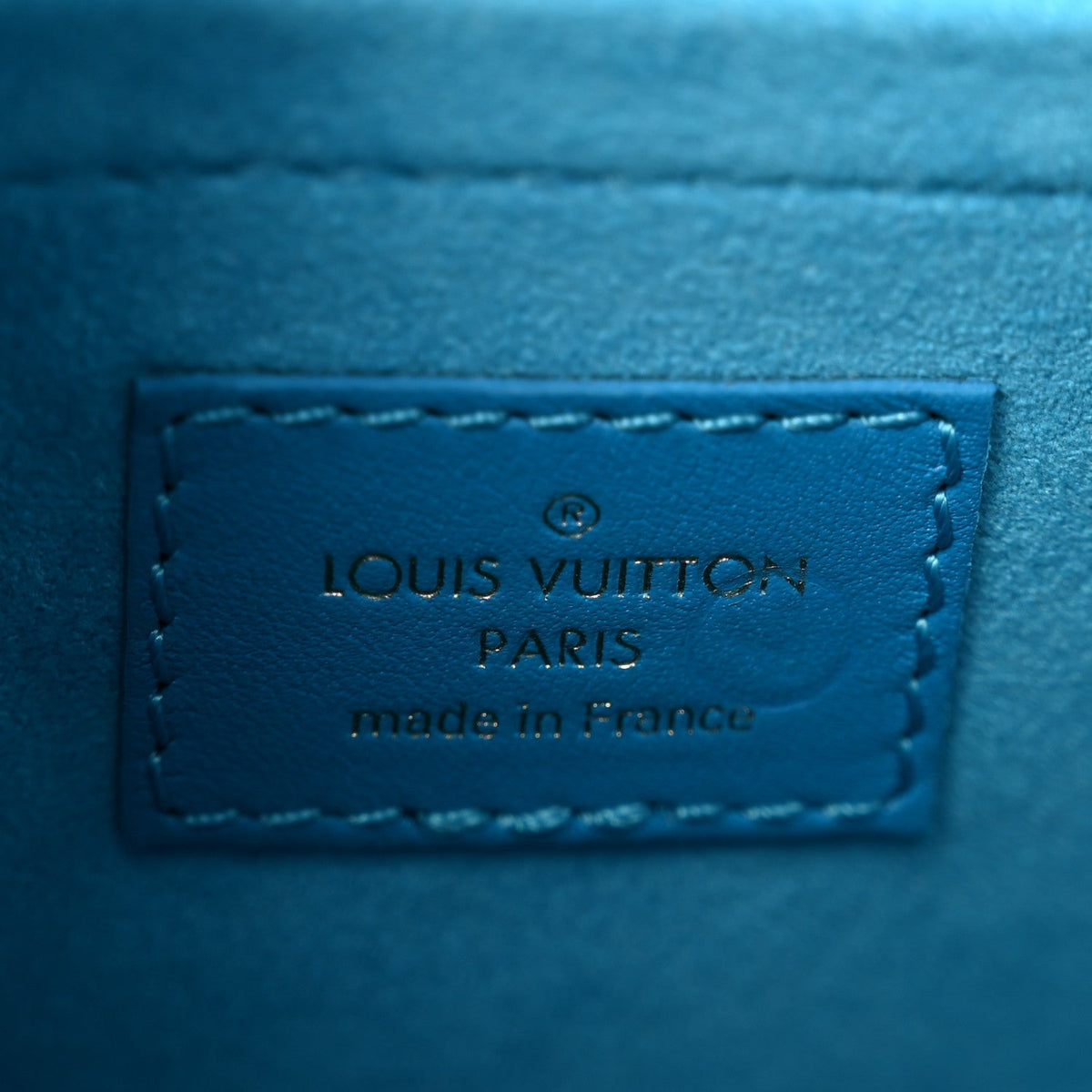 Calfskin Nanogram Embossed Speedy Bandouliere 20 Blue