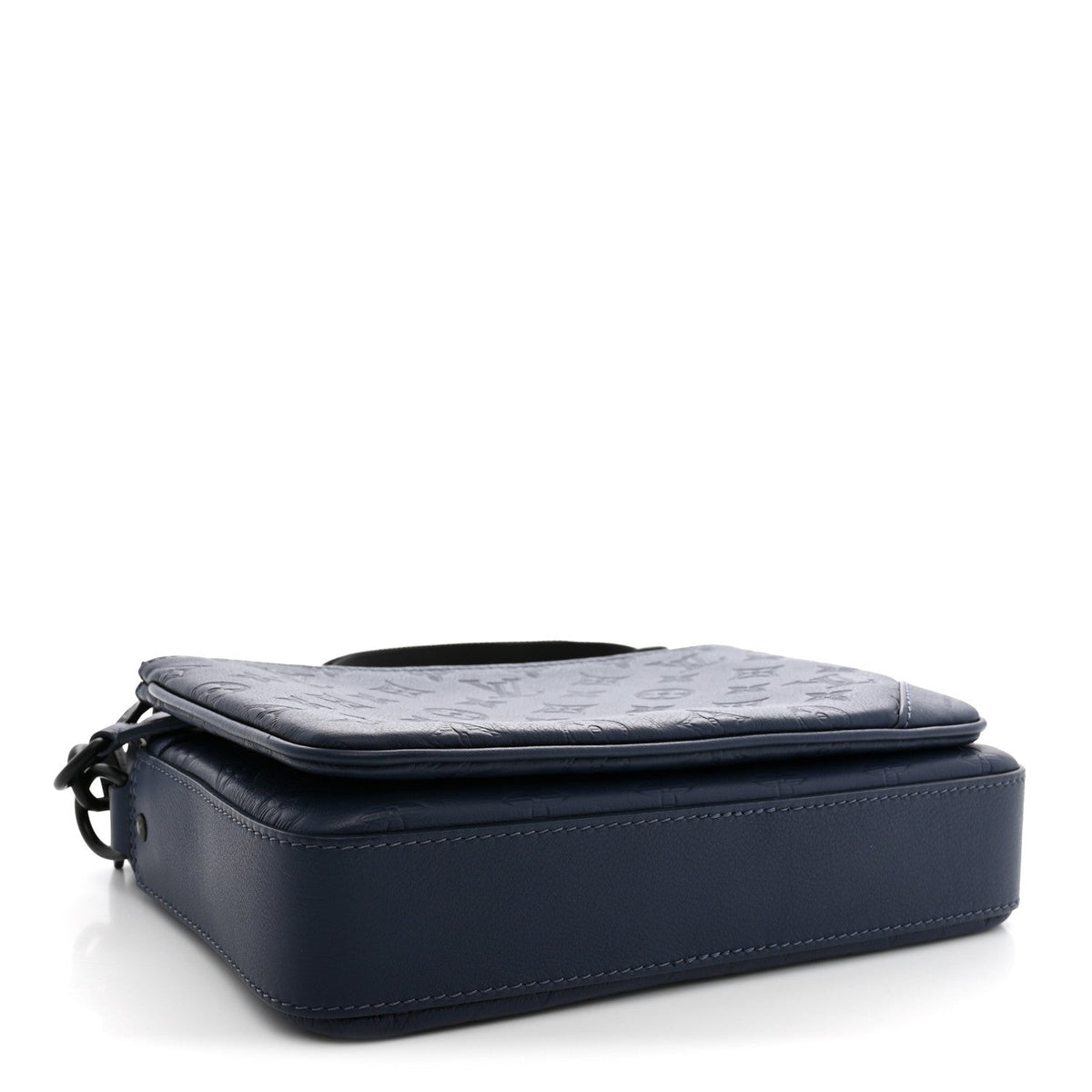 Calfskin Monogram Shadow Trio Messenger Navy