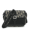 Oblique Jacquard Dior 8 Pouch With Strap Blue Black