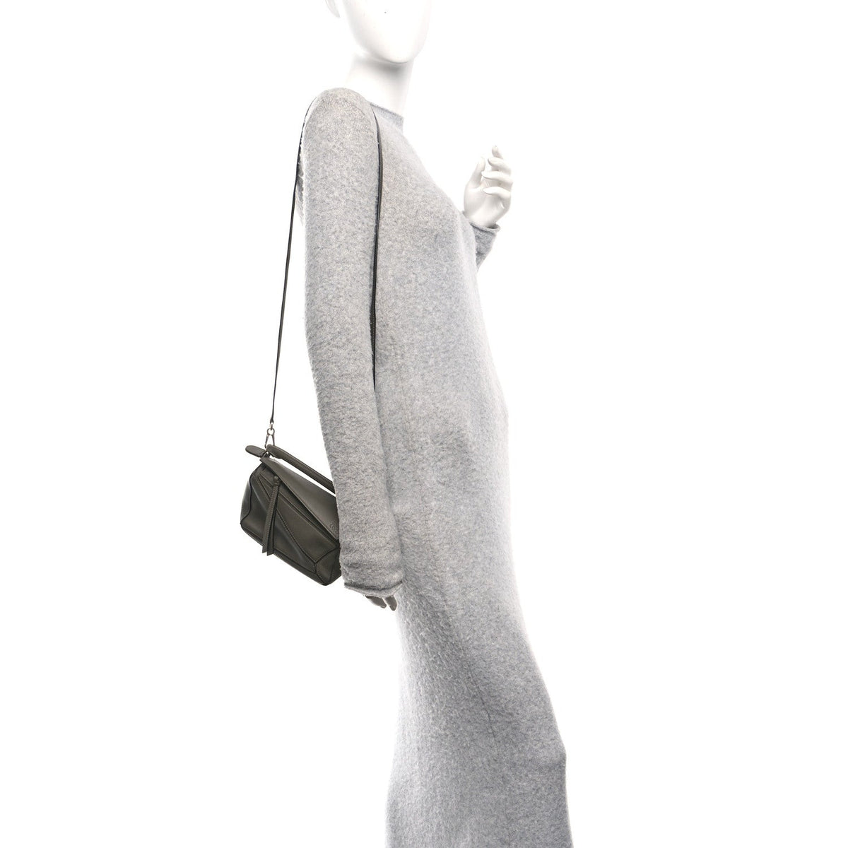 Calfskin Mini Puzzle Bag Khaki Green