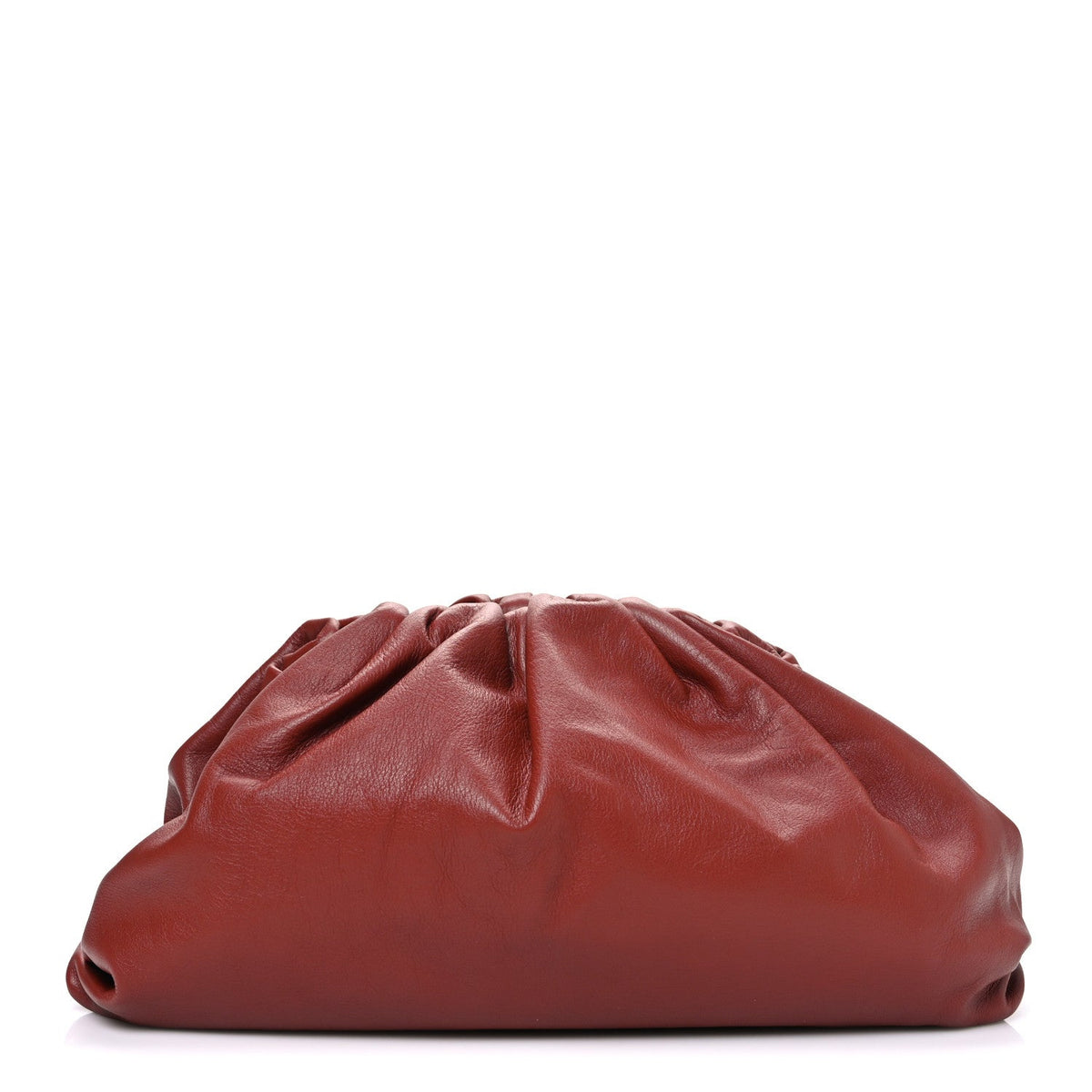 Smooth Butter Calf The Pouch Oversized Clutch Rust