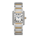 Stainless Steel 18K Yellow Gold 25mm Tank Francaise Quartz Watch