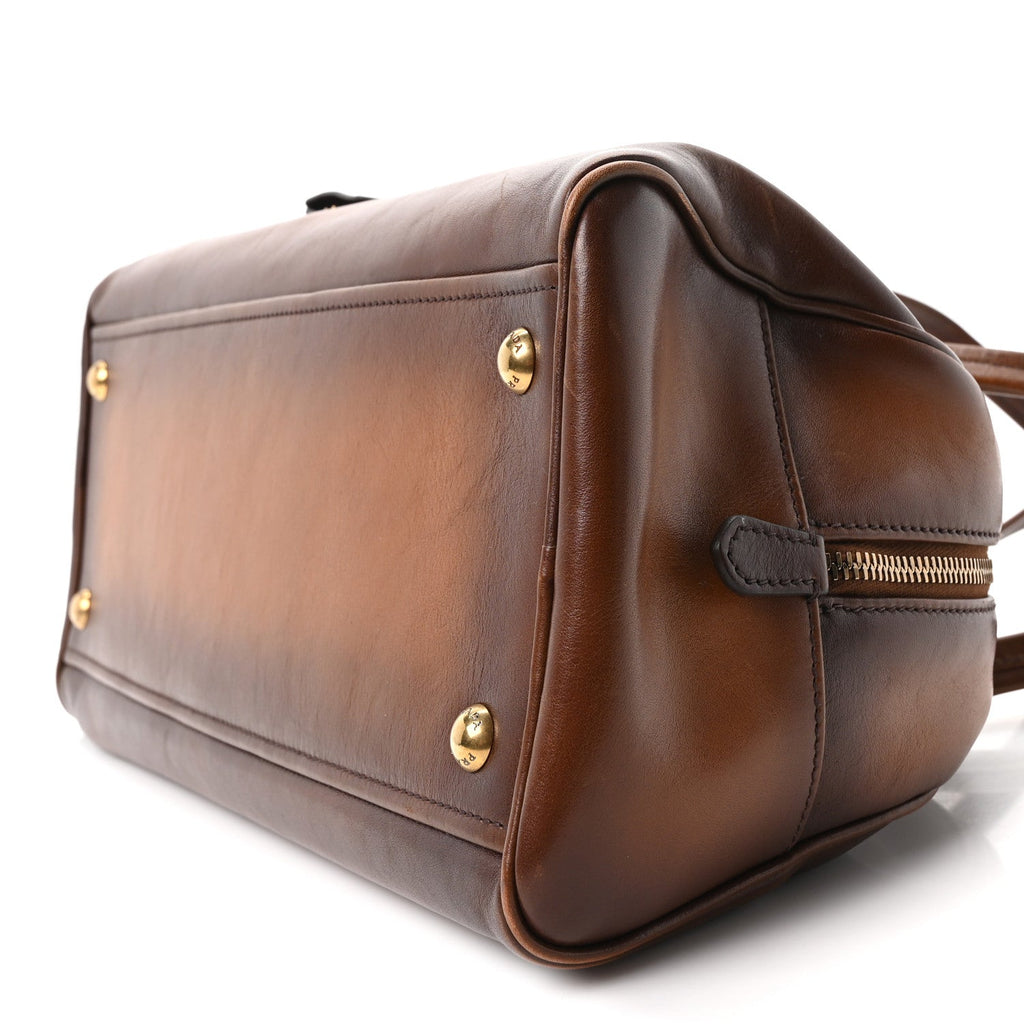 Vitello Old Medium Bowling Bag Cognac