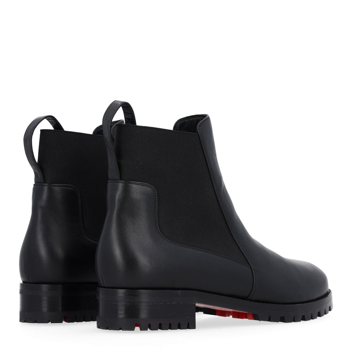 Calfskin Marchacroche Flat Chelsea Boots 39.5 Black