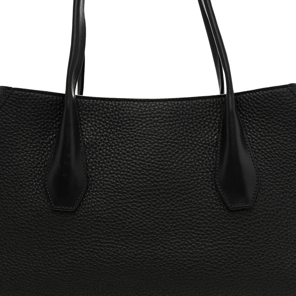 Grained Calfskin Alger Shoulder Bag Black