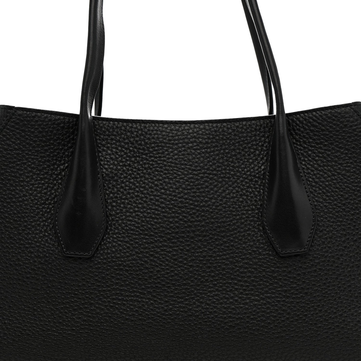 Grained Calfskin Alger Shoulder Bag Black