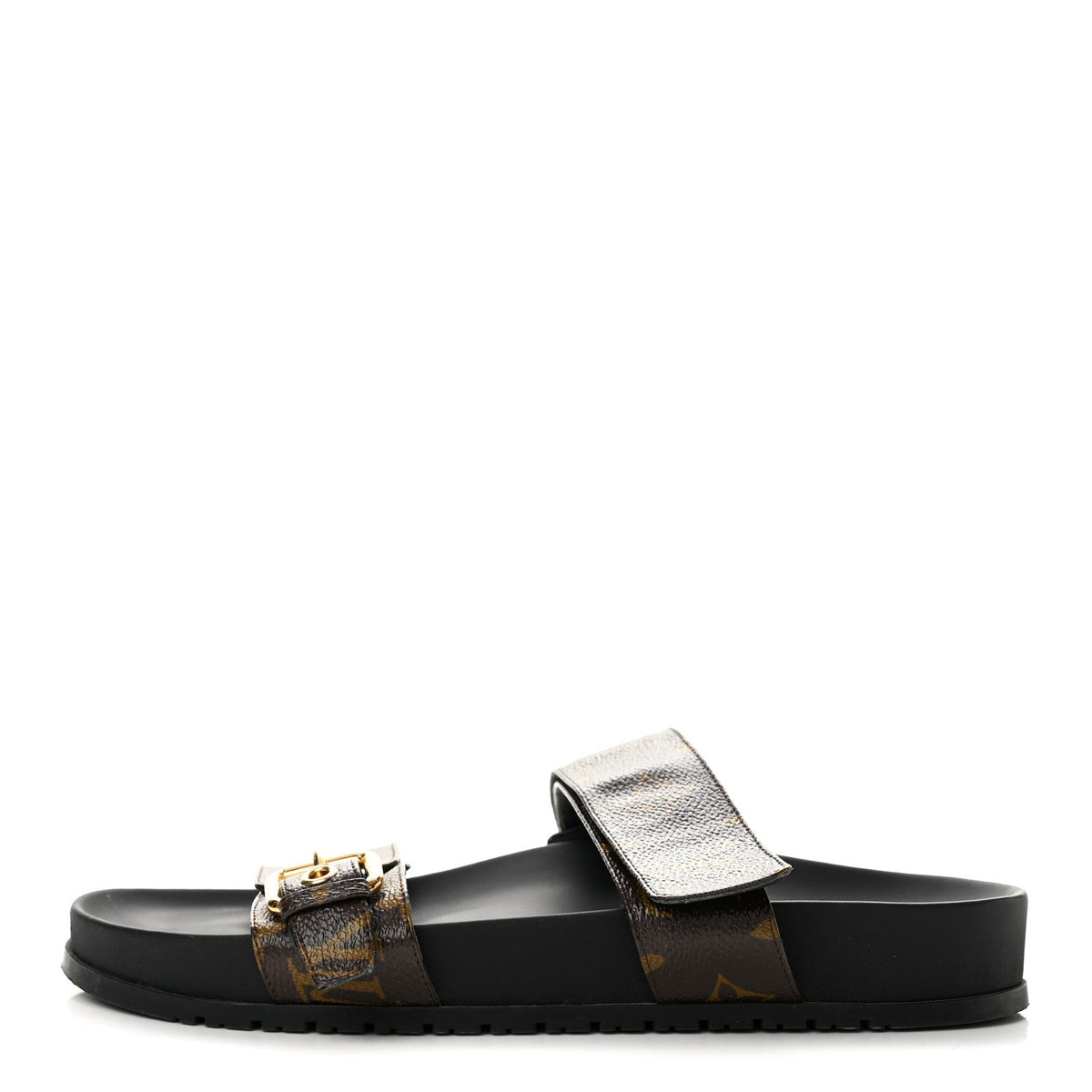 Monogram Bom Dia Mule Sandals 37.5 Black