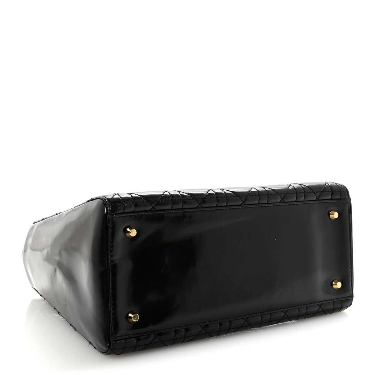 Patent Cannage Medium Lady Dior Black