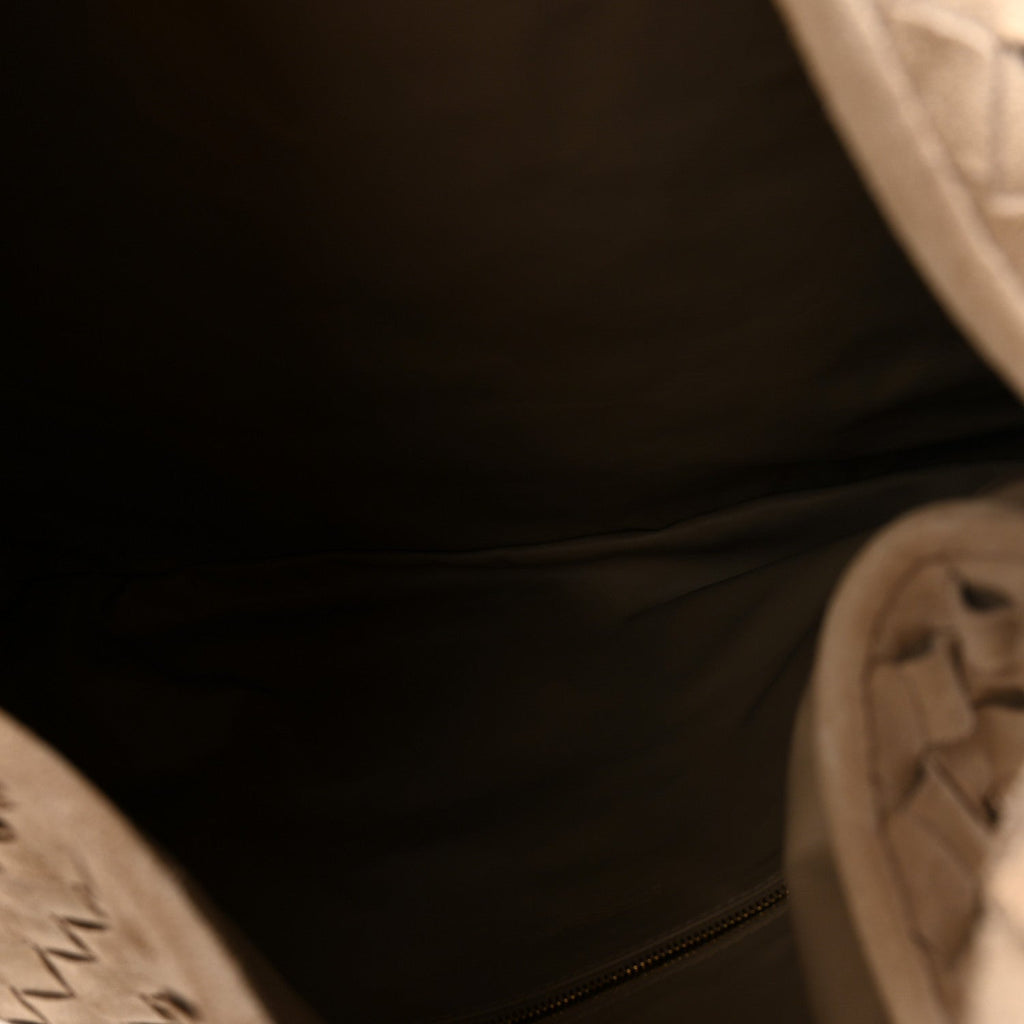Suede Intrecciato Large Hop Mastice