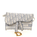 Oblique Slim Saddle Pouch Grey