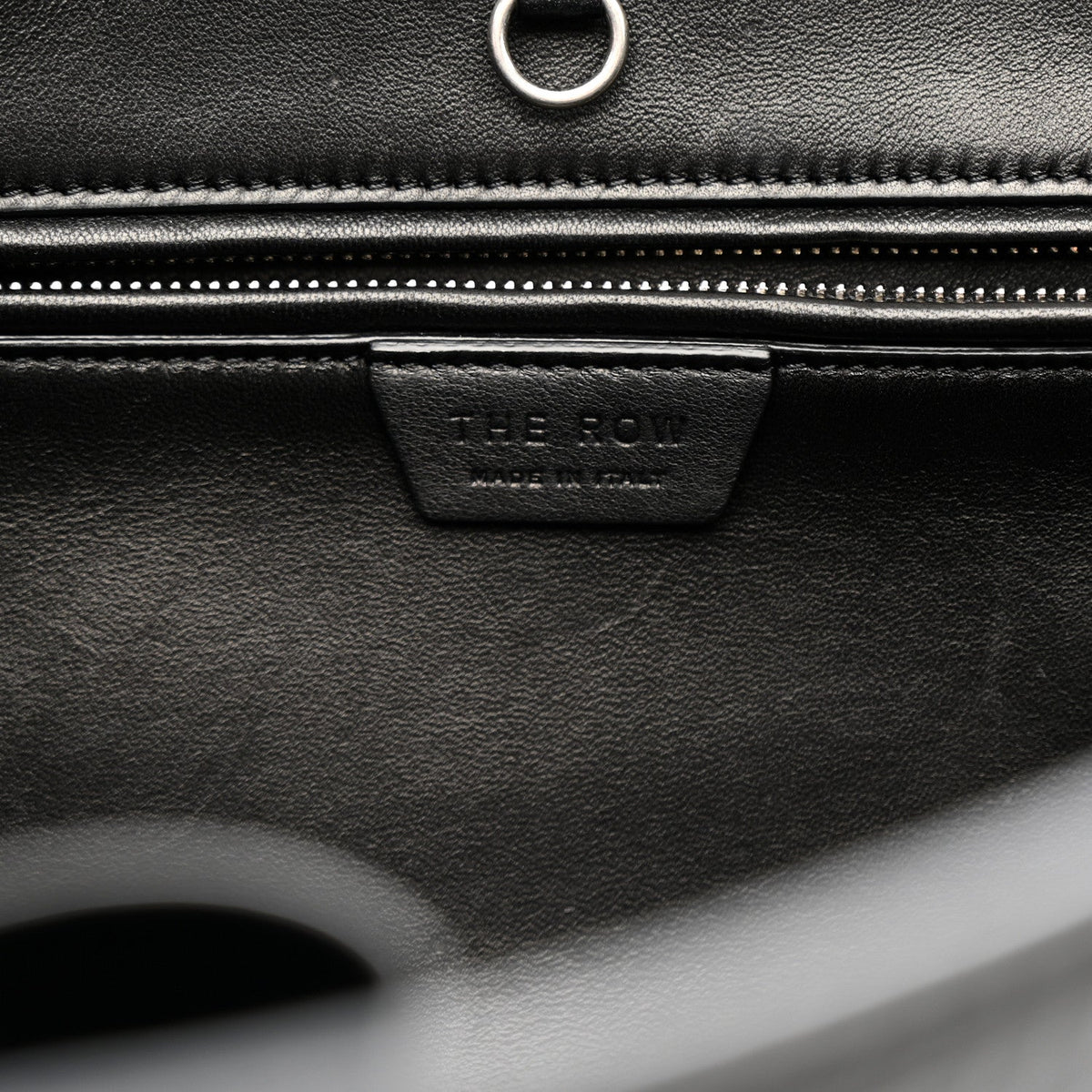 Grained Calfskin Alger Shoulder Bag Black