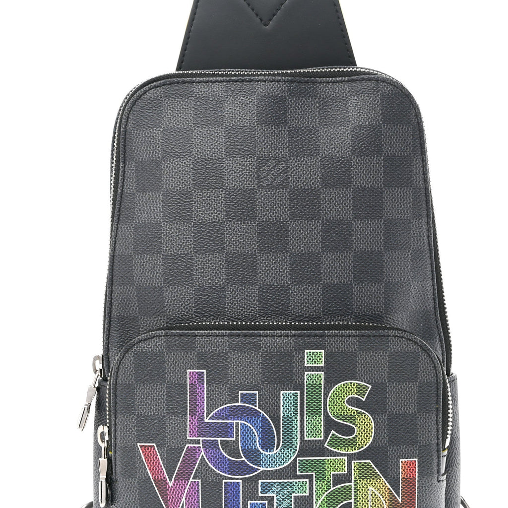 Damier Graphite Logo Avenue Sling Backpack Multicolor