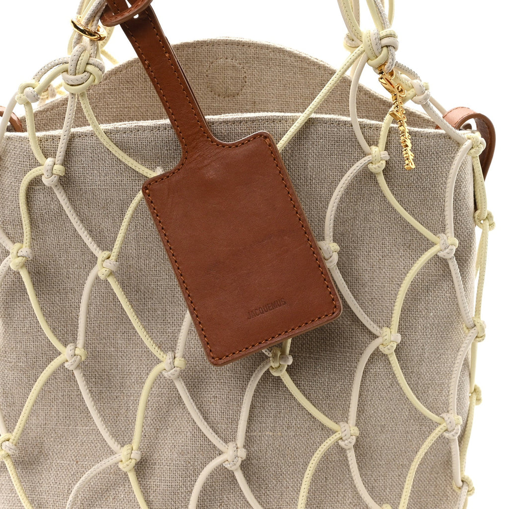 Canvas Calfskin Le Petit Filet Pralu Natural