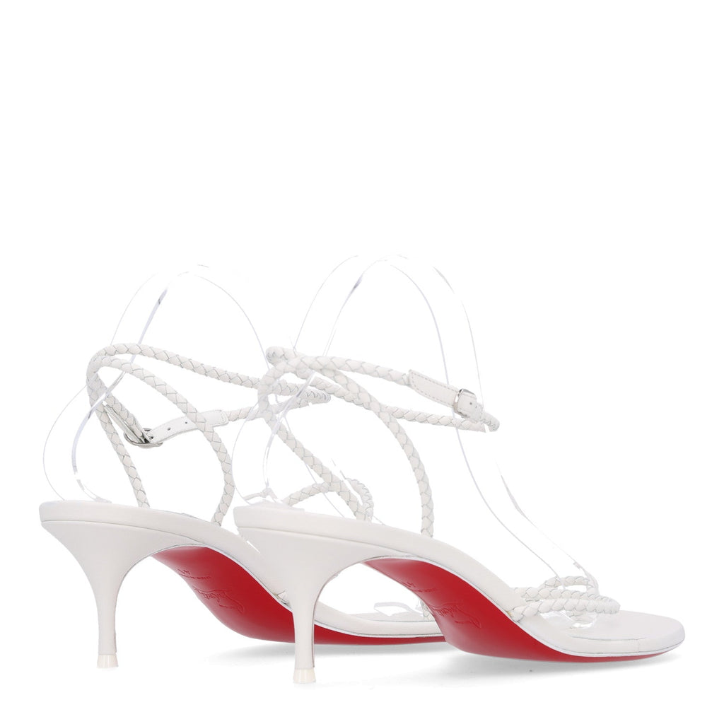 X Idris Elba Hibaq Calfskin Braided 55mm Sandals 41 White