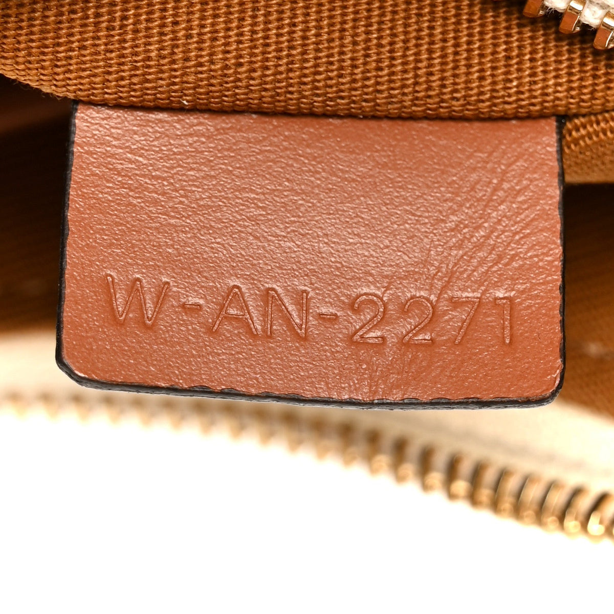 Canvas Calfskin Ava Triomphe Shoulder Bag White