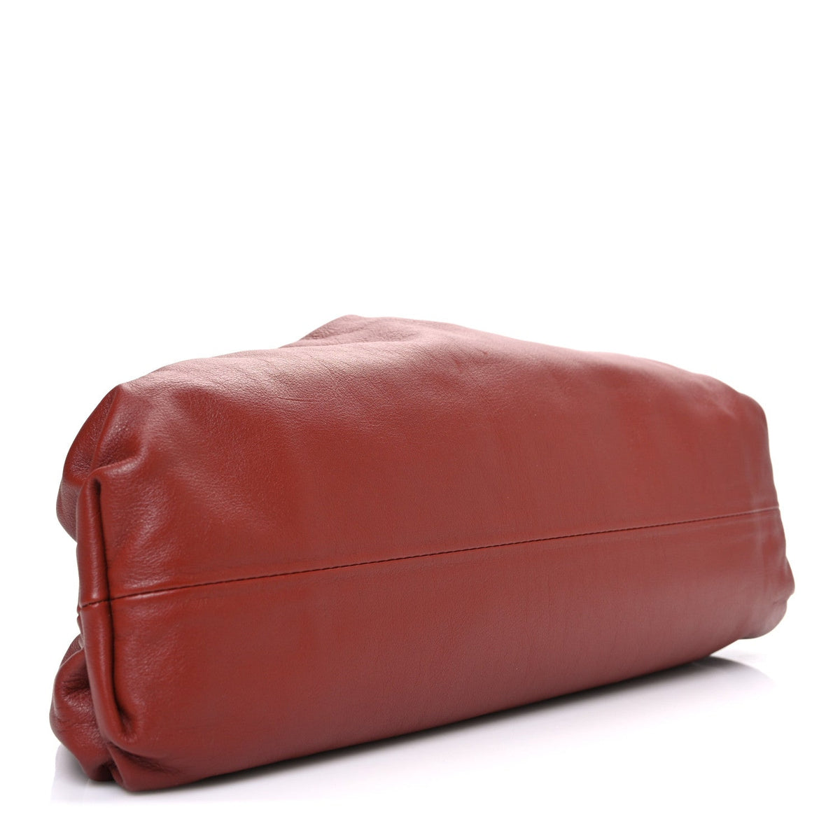Smooth Butter Calf The Pouch Oversized Clutch Rust
