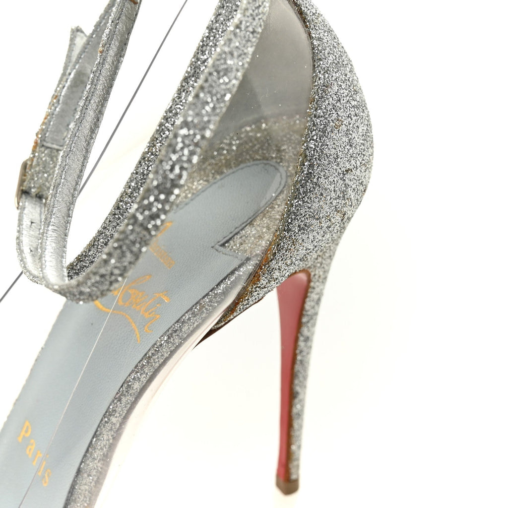 Glitter PVC Un Bout 100 Pumps 35 Silver