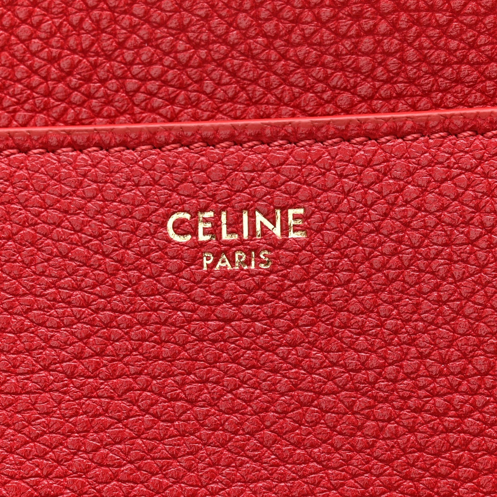 Grained Calfskin Classique 16 Top Handle Bag Red