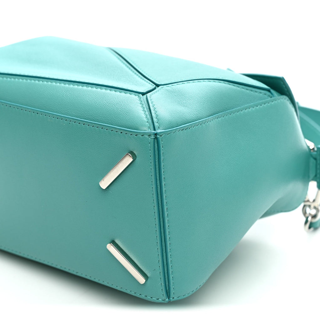 Nappa Lambskin Small Featherlight Puzzle Bag Aquamarine