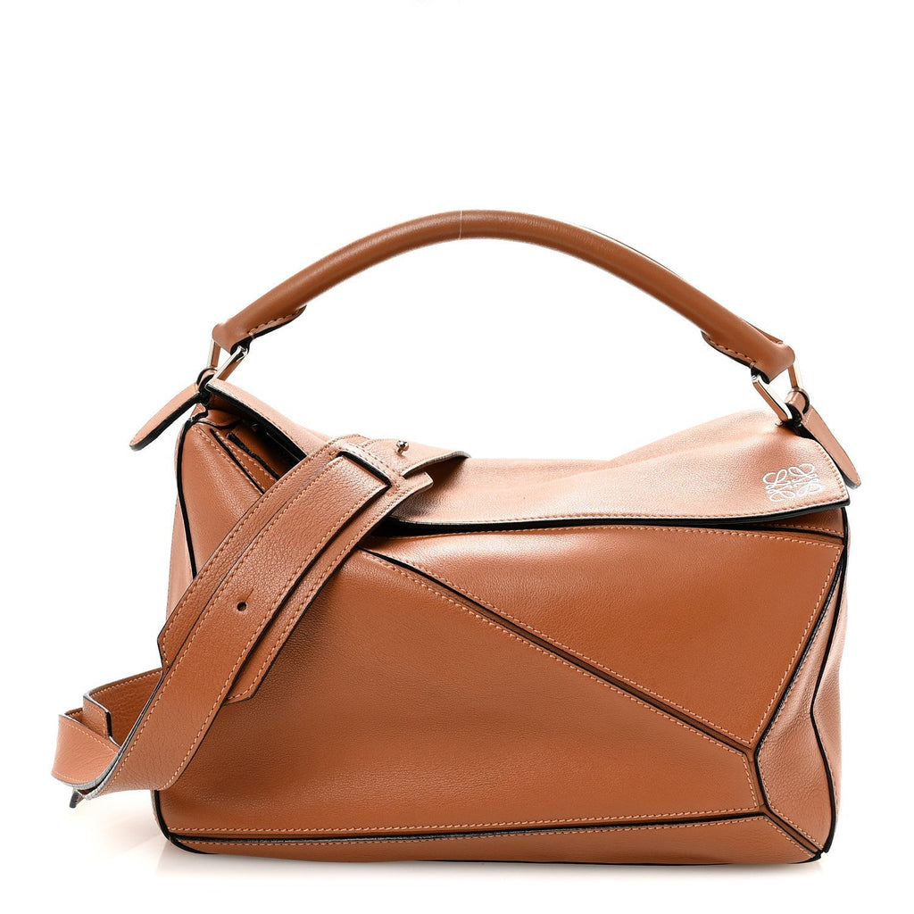 Calfskin Medium Puzzle Bag Tan