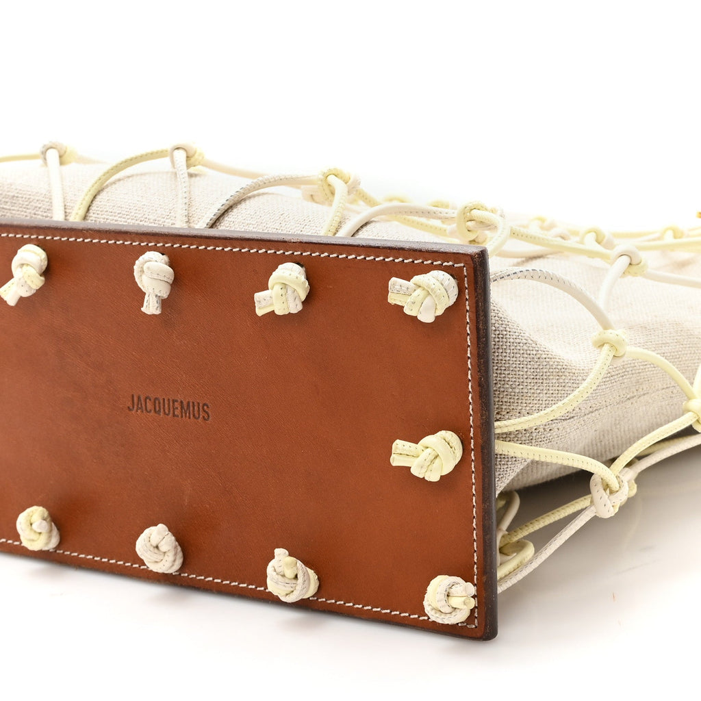 Canvas Calfskin Le Petit Filet Pralu Natural