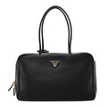 Vitello Daino Soft Large Top Handle Bag Black