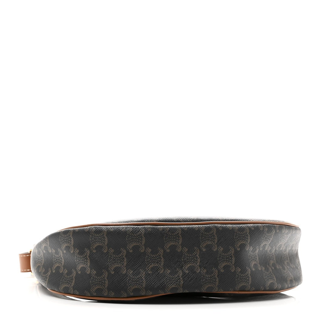 Triomphe Canvas Calfskin Ava Shoulder Bag Tan