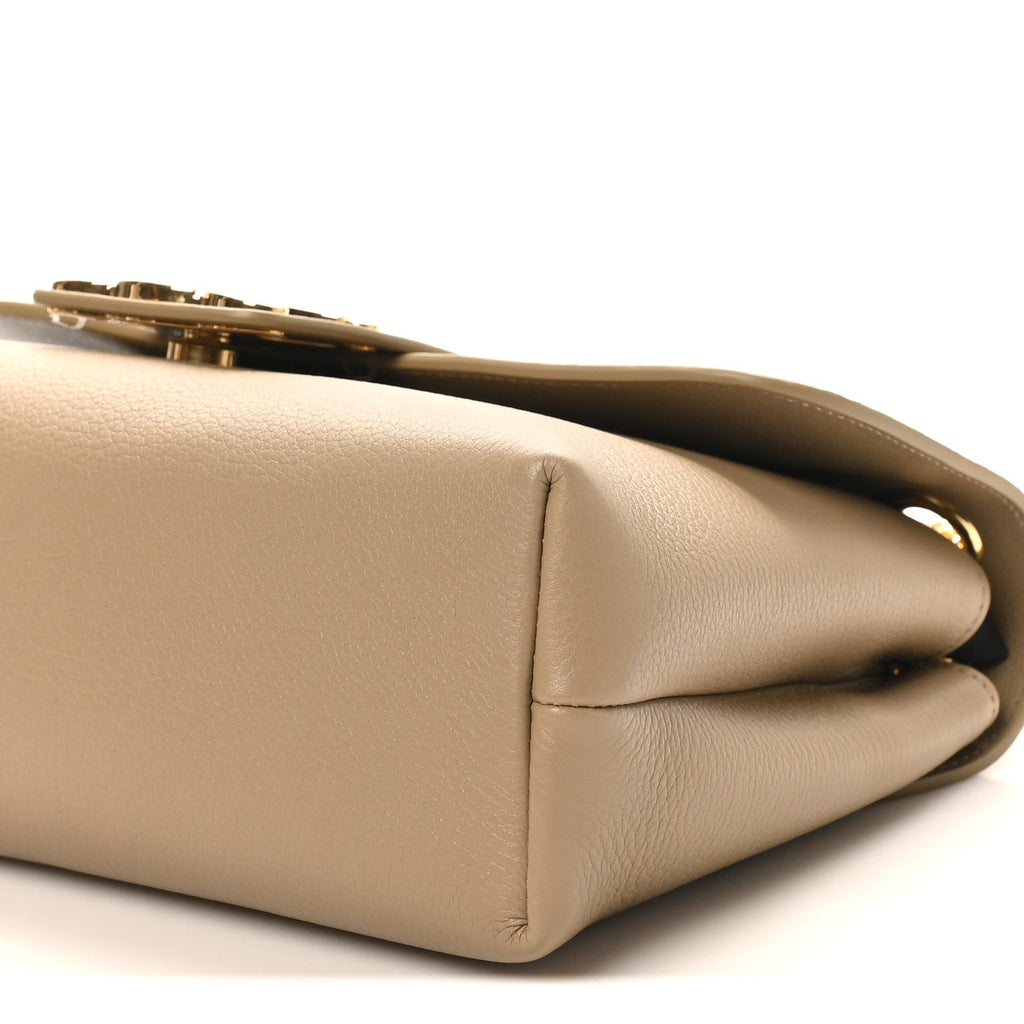 Supple Calfskin Medium Victoire Bag Brown Sepia