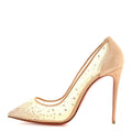 Suede Lame Crystal Strass Follies 100 Pumps 40 Light Silk