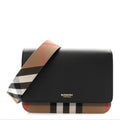 Derby Calfskin House Check Mackford Crossbody Bag Black