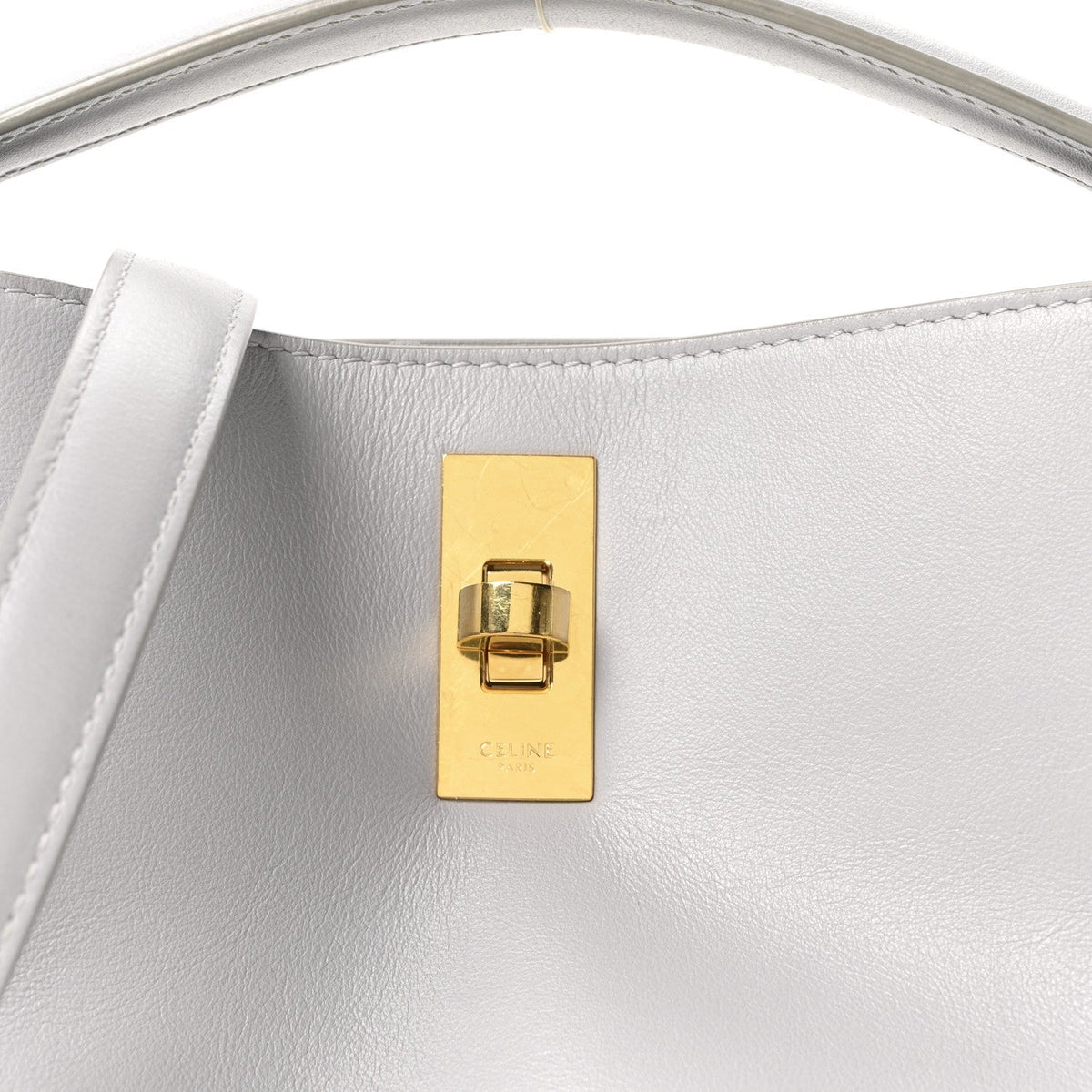 Smooth Calfskin Bucket 16 Bag Light Grey