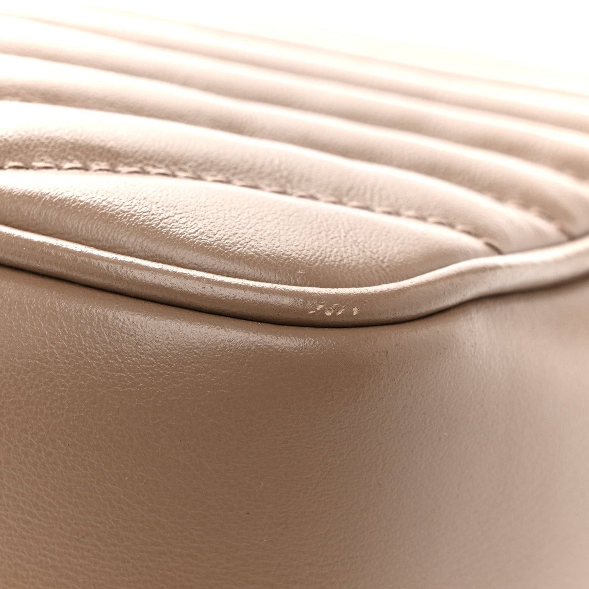Calfskin Matelasse Monogram Lou Camera Bag Dark Beige