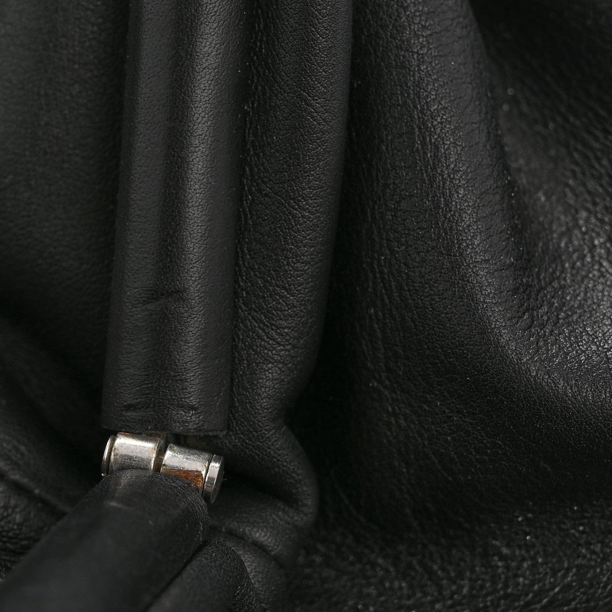 Smooth Butter Calf The Pouch Oversized Clutch Black