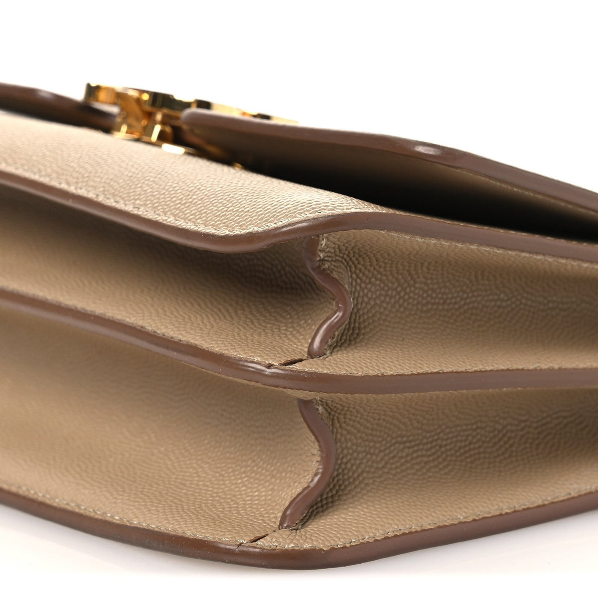 Grained Calfskin Small TB Bag Oat Beige
