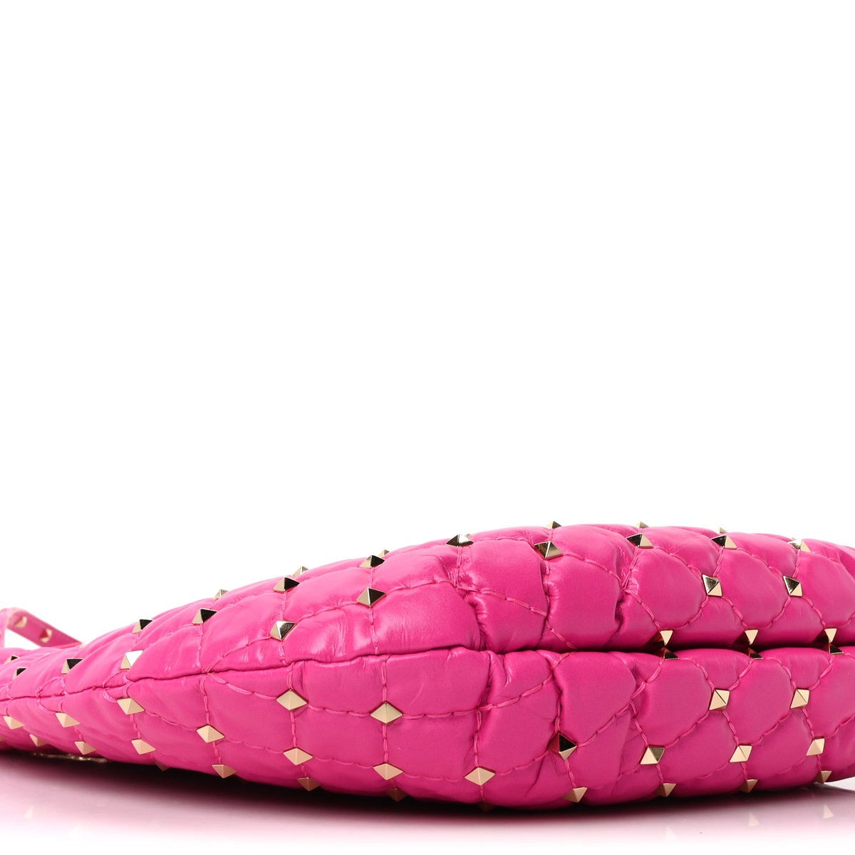 Nappa Small Rockstud Spike Hobo Fuxia