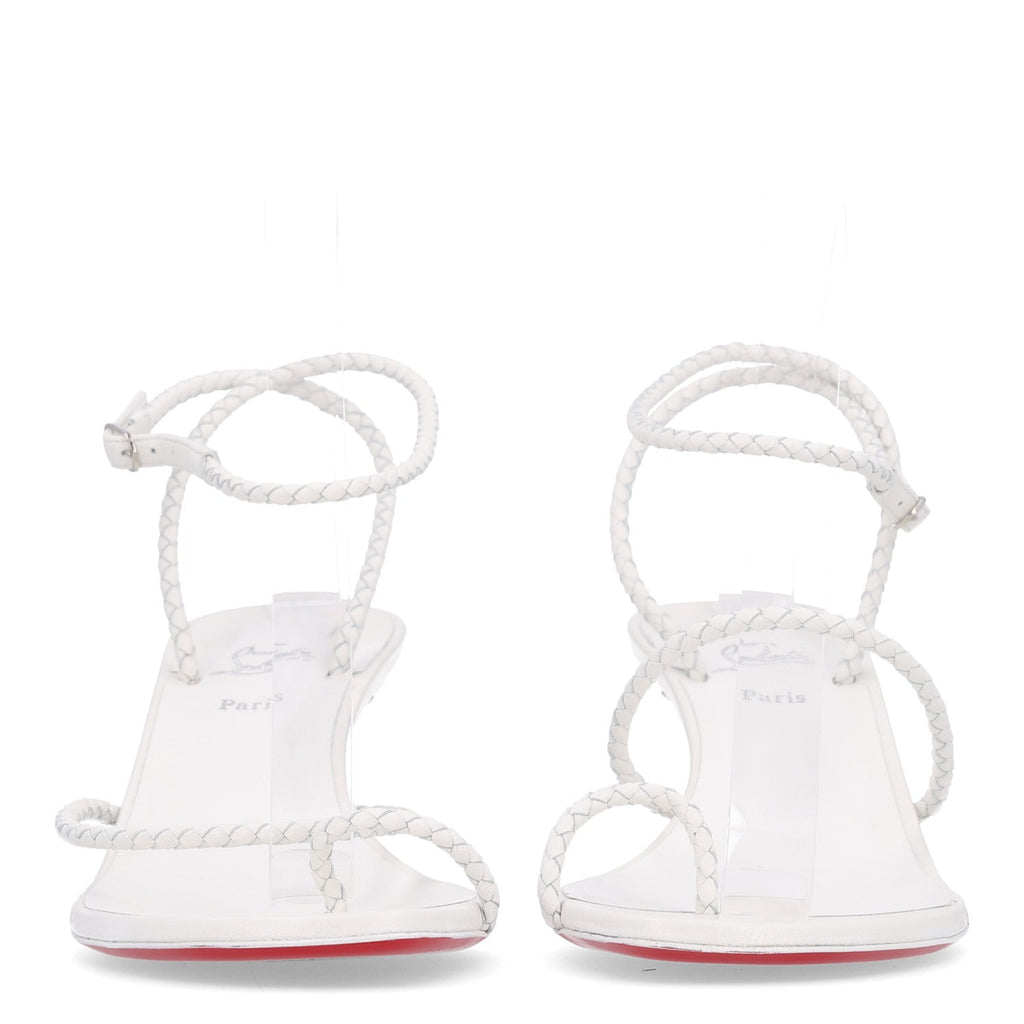 X Idris Elba Hibaq Calfskin Braided 55mm Sandals 41 White