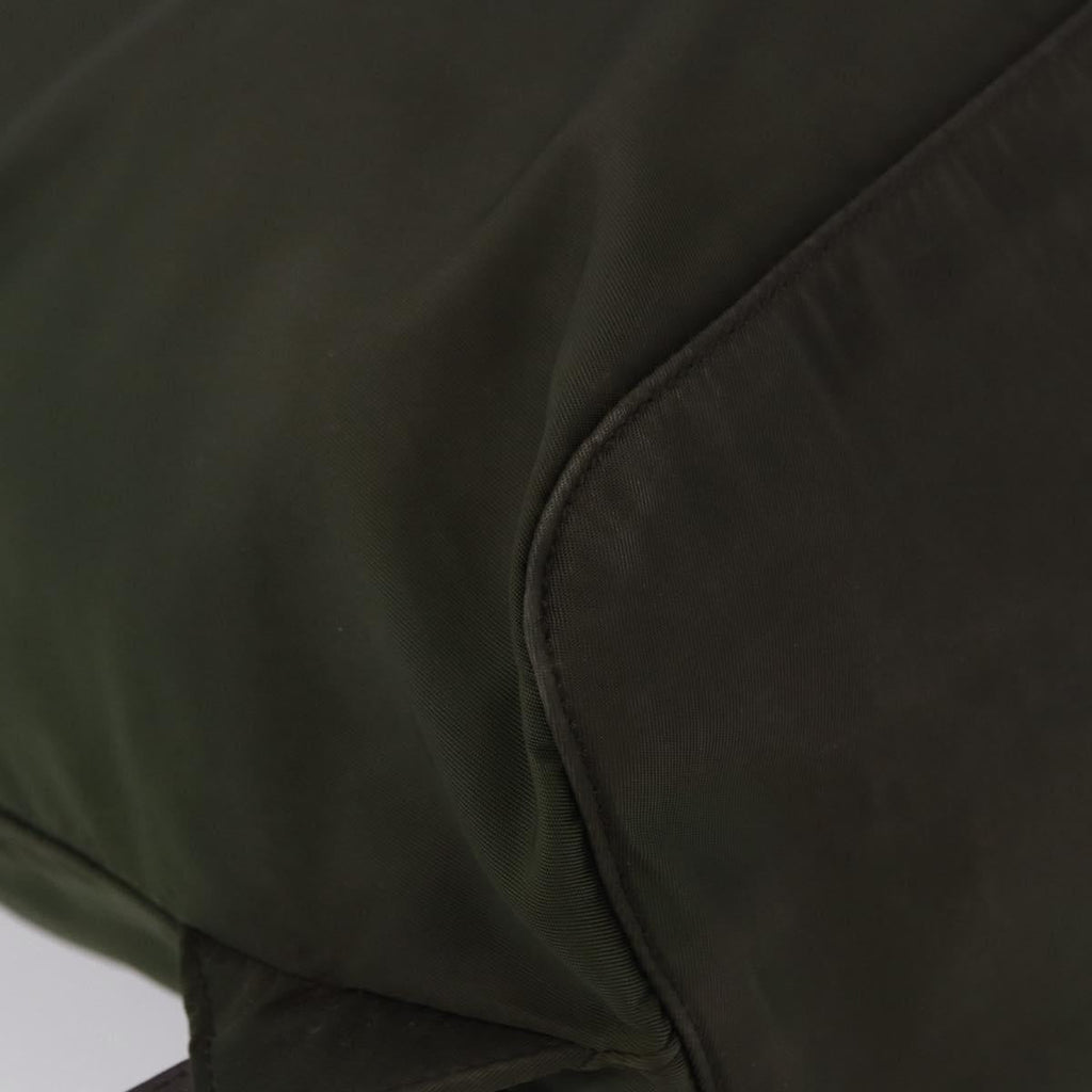 PRADA Backpack Nylon Green Silver Auth ep15691