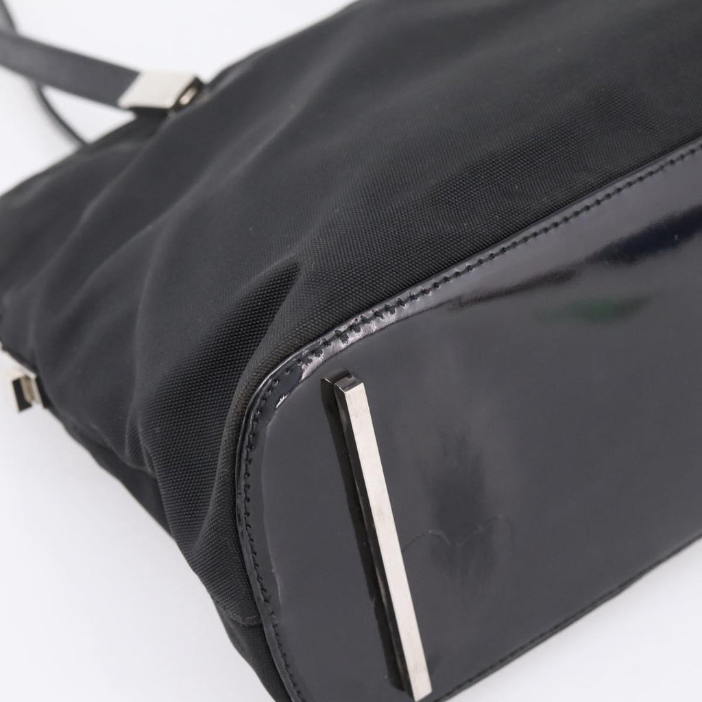 GUCCI Shoulder Bag Nylon Black Silver 002 1038 Auth ep16102