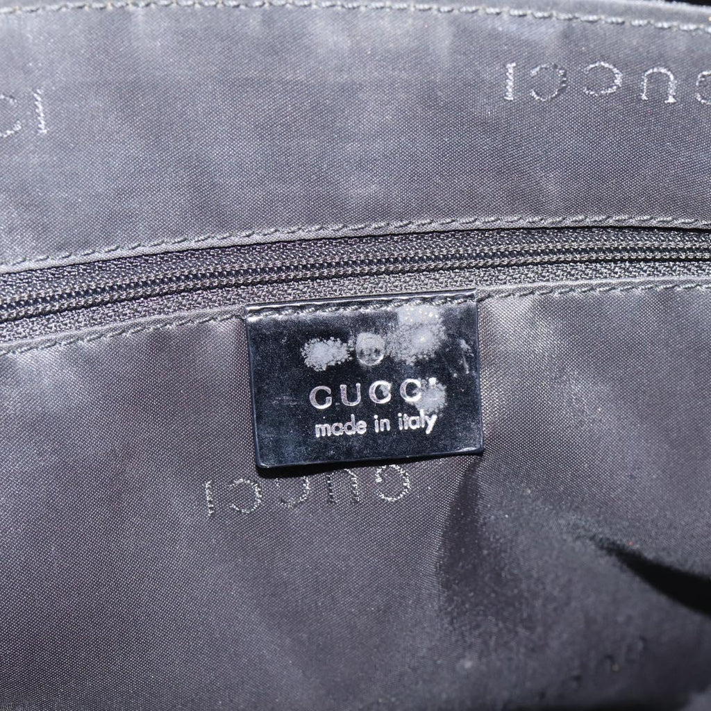 GUCCI Shoulder Bag Nylon Black Silver 002 1038 Auth ep16102
