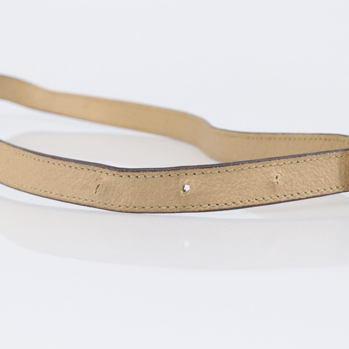 GUCCI Bamboo Shoulder Bag Leather Beige Gold 001 113 1529 Auth ep16289